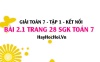 Bài 2.1 SGK Toán 7 tập 1 Kết nối tri thức